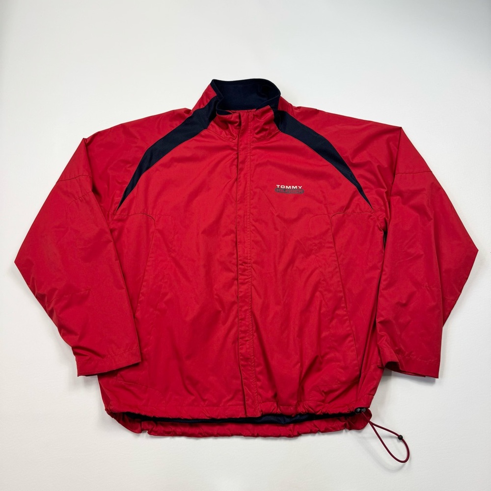 Men’s Vintage Tommy Hilfiger Full Zip Windbreaker Jacket Size Large